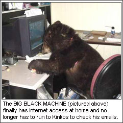 Big Black Machine Gets Internet -- At Home!!